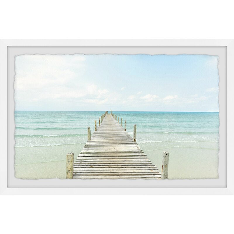 Serene Coastal Pathway Oil Painting for Tranquil Home Décor