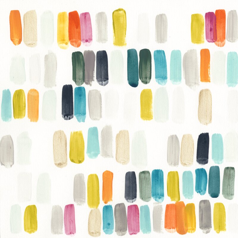 Vibrant Abstract Oil Painting with Colorful Brush Strokes