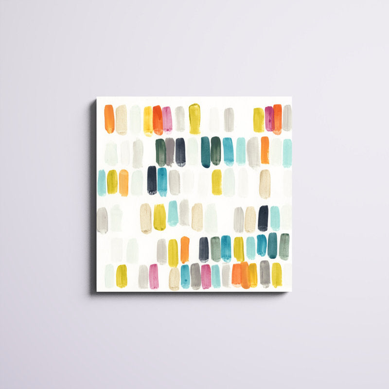 Vibrant Abstract Oil Painting with Colorful Brush Strokes