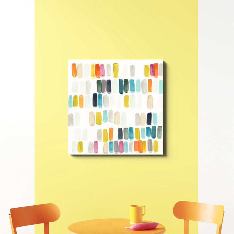 Vibrant Abstract Oil Painting with Colorful Brush Strokes