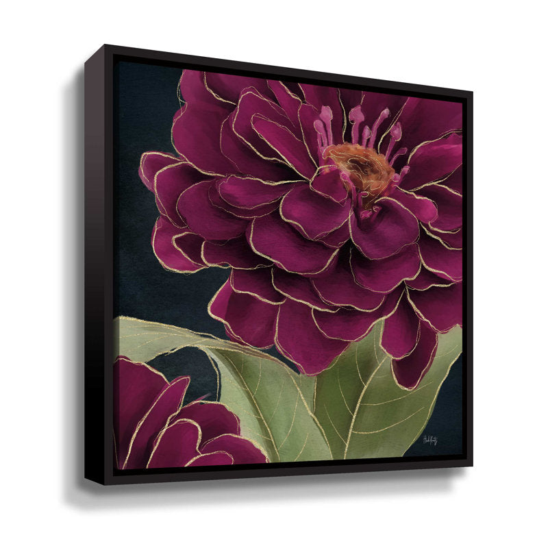 Vibrant Burgundy Floral Oil Painting for Elegant Home Decor