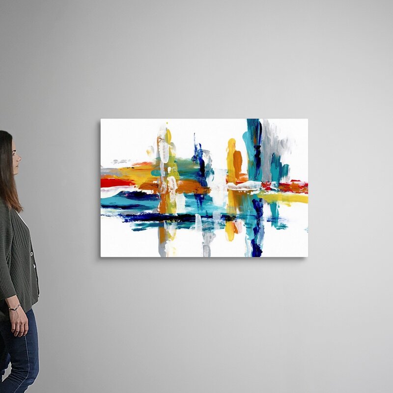 Vibrant Abstract Oil Painting for Modern Home Decor