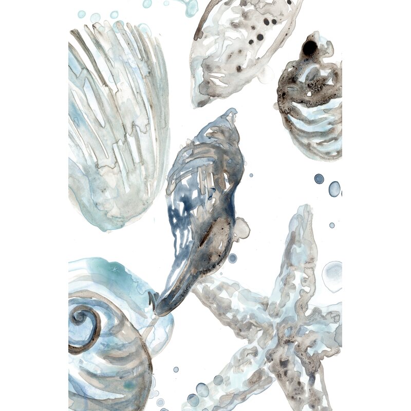 Coastal Serenity: Elegant Seashells Oil Painting
