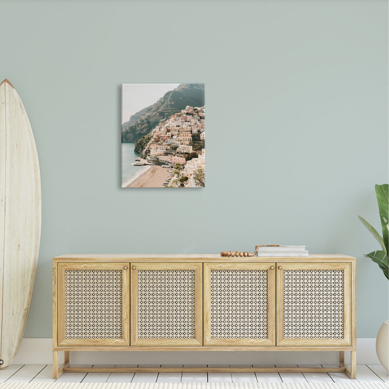 Charming Cinque Terre Coastal Village Oil Painting