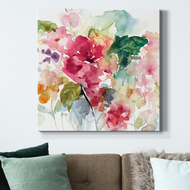 Vibrant Citrus Floral Abstract Oil Painting for Brightening Your Space