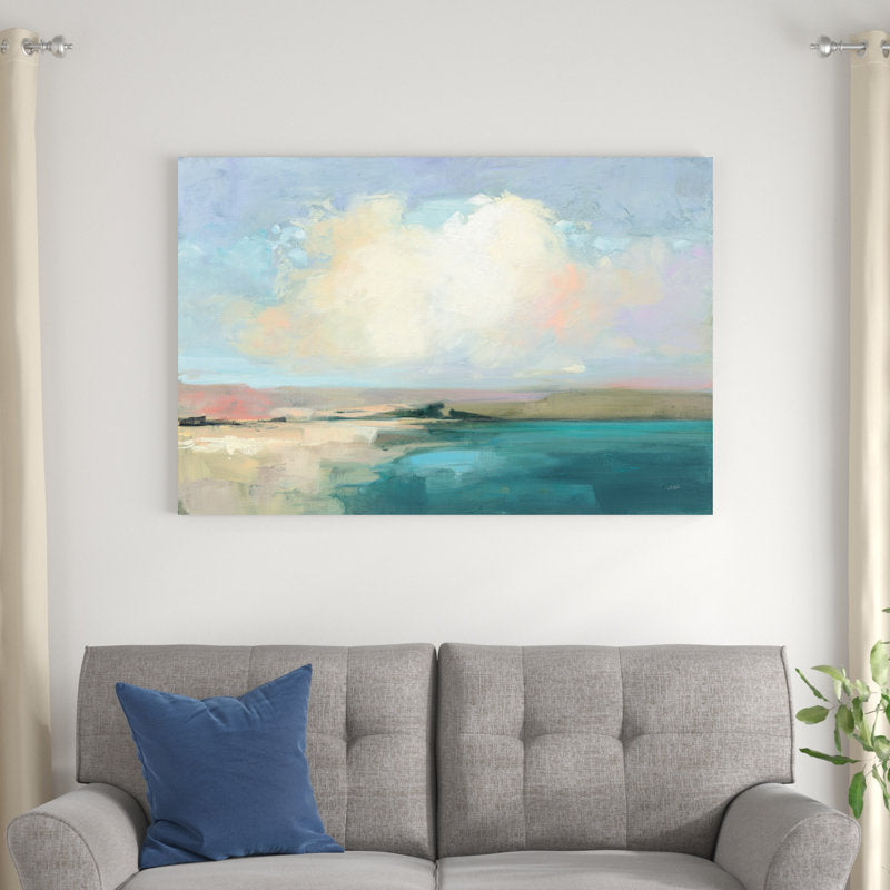 Serene Coastal Sky Oil Painting