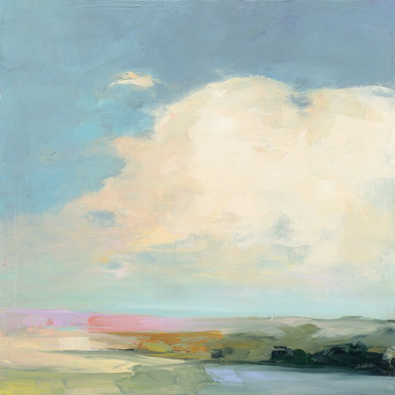Colorful Horizon Abstract Landscape Oil Painting