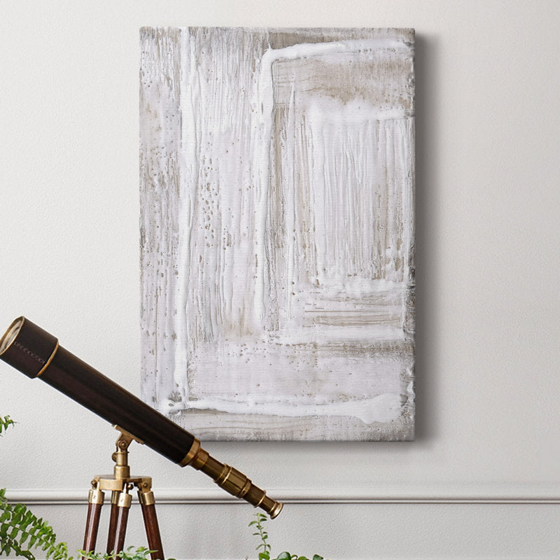 Modern Abstract White Oil Painting for Elegant Home Decor