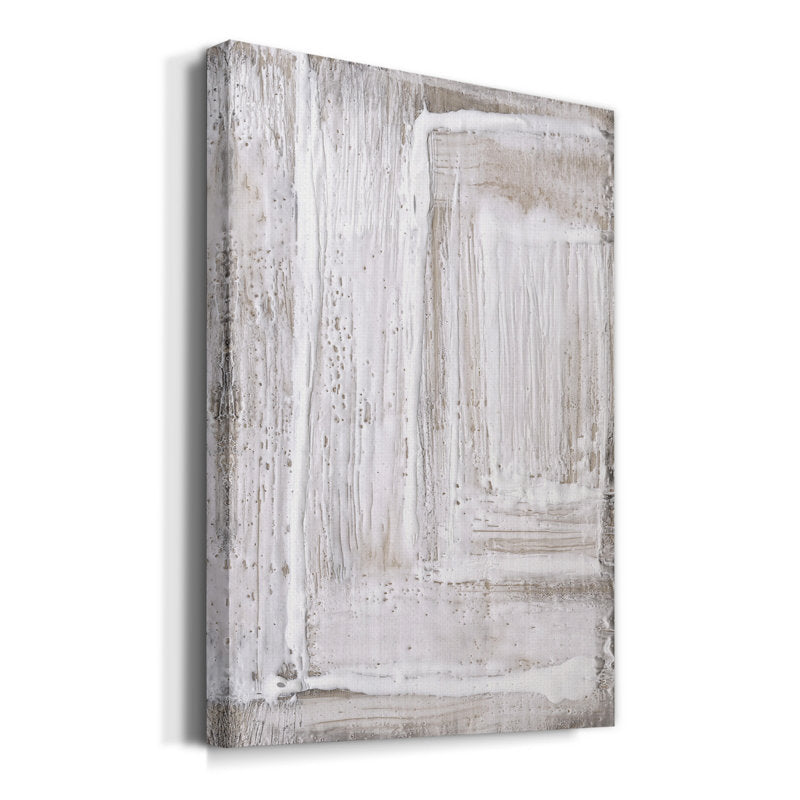 Modern Abstract White Oil Painting for Elegant Home Decor
