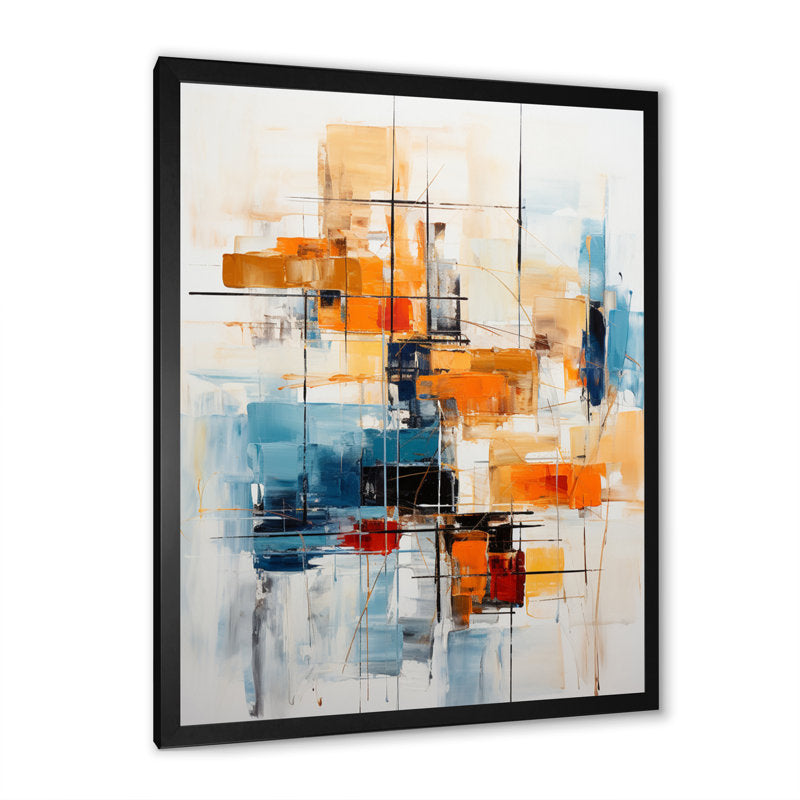 Abstract Modern Art in Coral and Beige for Stylish Home Decor