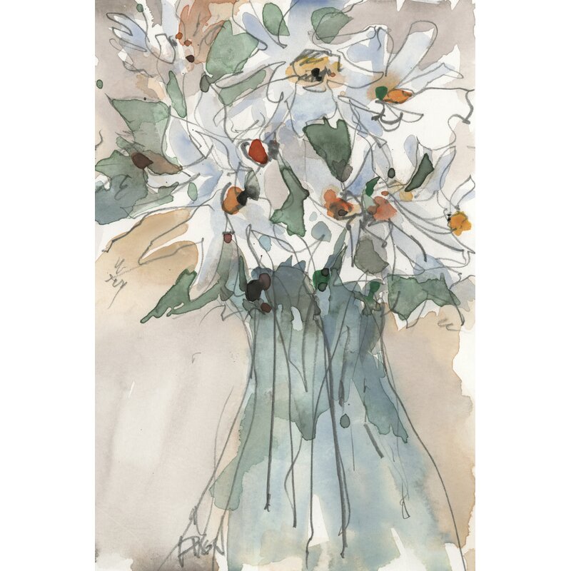 Stunning Floral Oil Painting in Soft Hues - Daisy Bouquet Art for Home Decor