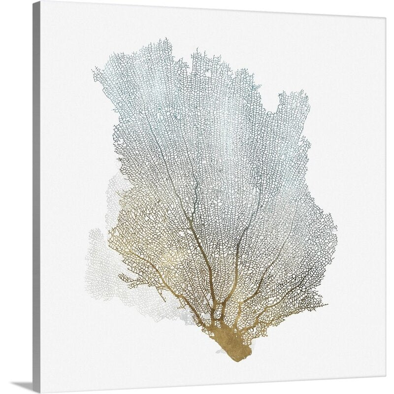 Delicate Coral Abstract Print - Elegant Oil Painting for Coastal Home Decor