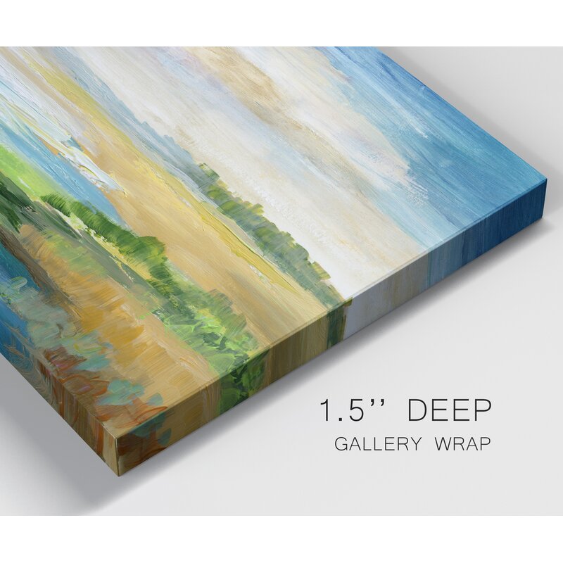 Tranquil Coastal Landscape Oil Painting Wall Art for Serene Home Decor