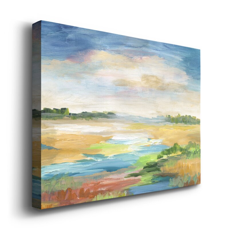 Tranquil Coastal Landscape Oil Painting Wall Art for Serene Home Decor