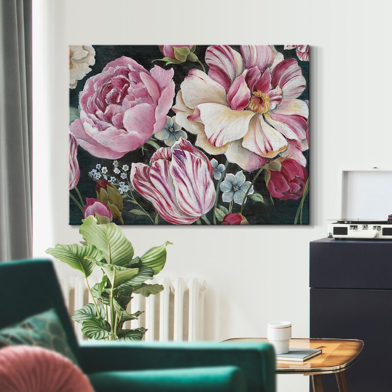 Vibrant Flower Bouquet Oil Painting in Dutch Style for Elegant Home Decor