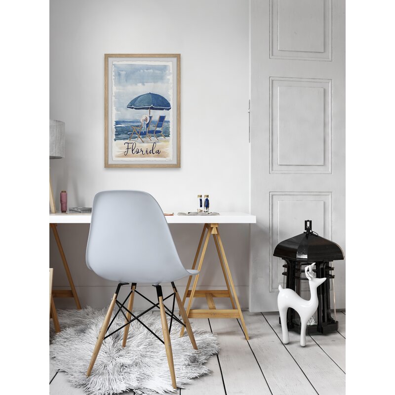 Relaxing Beach Scene in Florida – Coastal Oil Painting Print