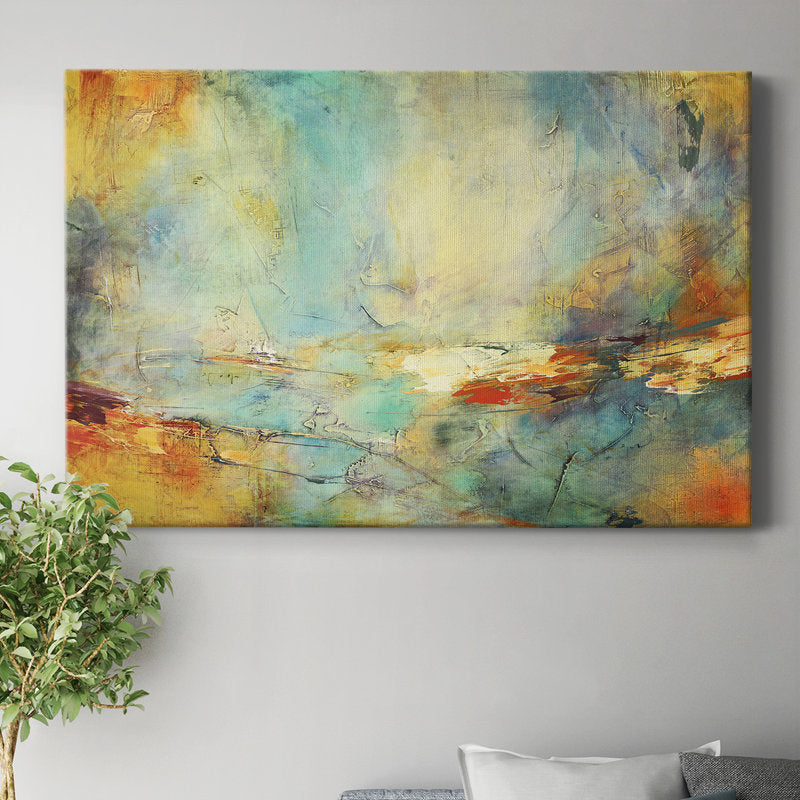 Timeless Abstraction: Vibrant Oil Painting for Modern Home Decor