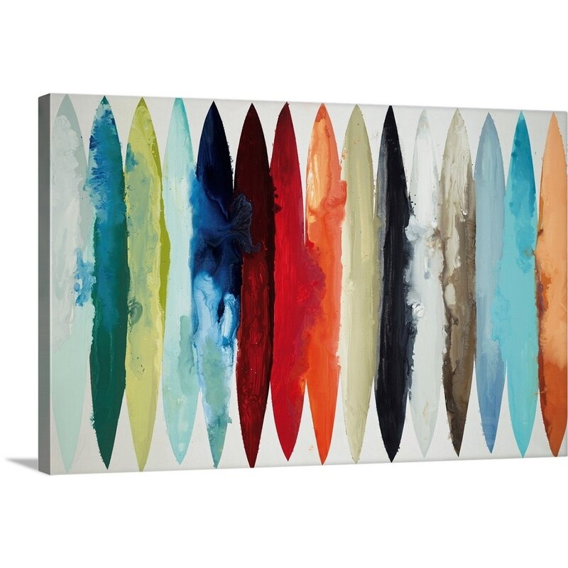 Vibrant Abstract Surfboard Art for Modern Home Decor