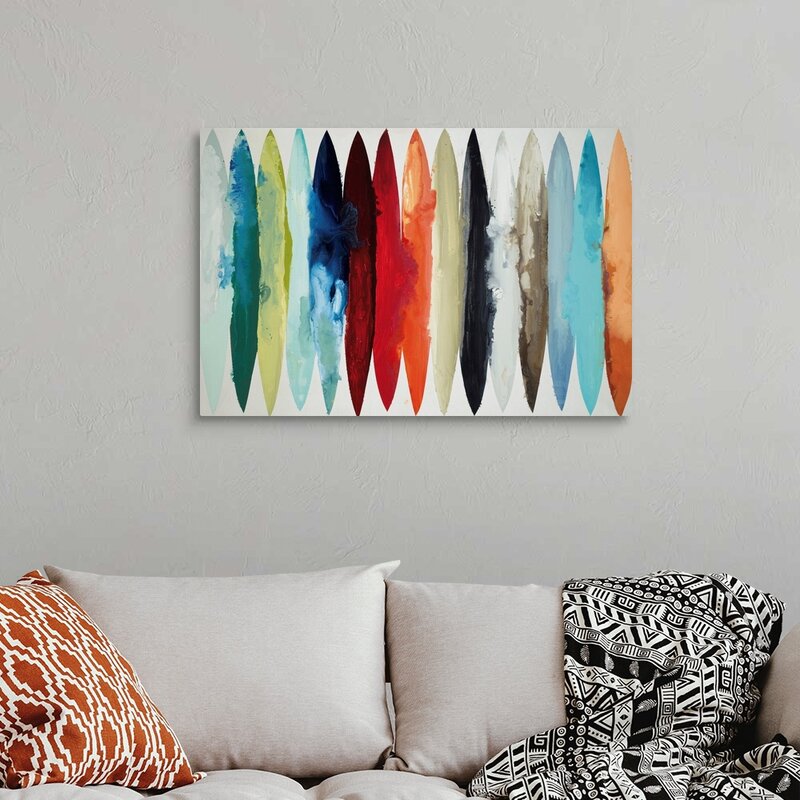 Vibrant Abstract Surfboard Art for Modern Home Decor