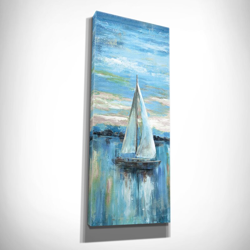 Tranquil Evening on the Bay with Majestic Sailboat and Serene Blue Waters
