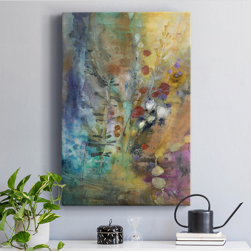 Abstract Autumn Bliss: Vibrant Oil Painting for Modern Home Decor