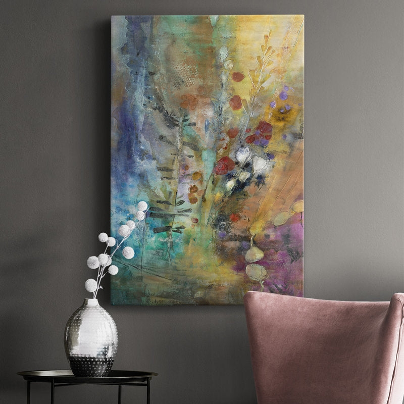 Abstract Autumn Bliss: Vibrant Oil Painting for Modern Home Decor