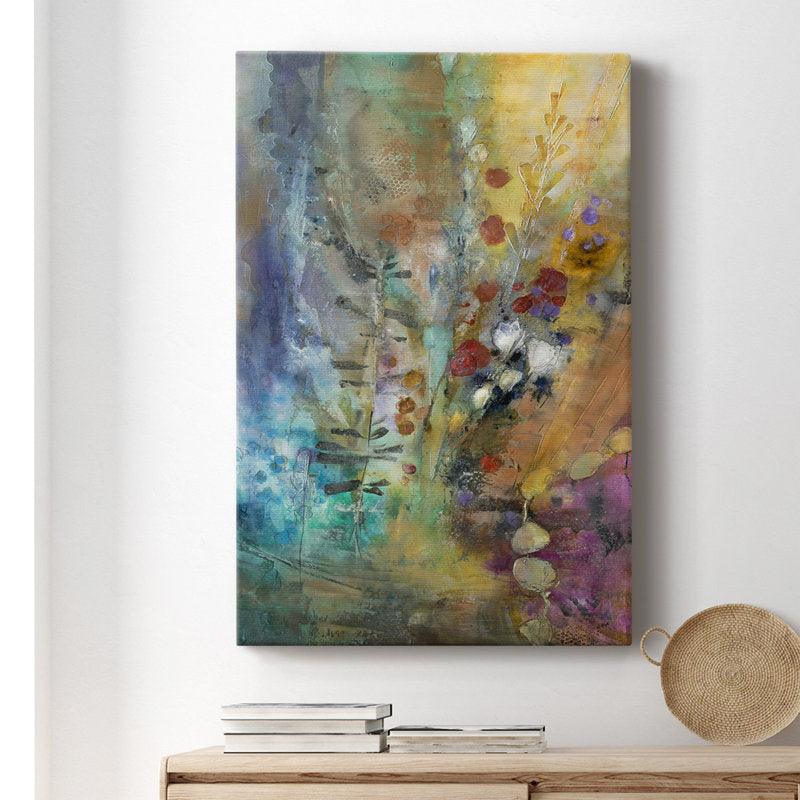 Abstract Autumn Bliss: Vibrant Oil Painting for Modern Home Decor