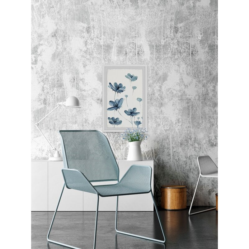 Serene Blue Floral Oil Painting for Elegant Home Decor