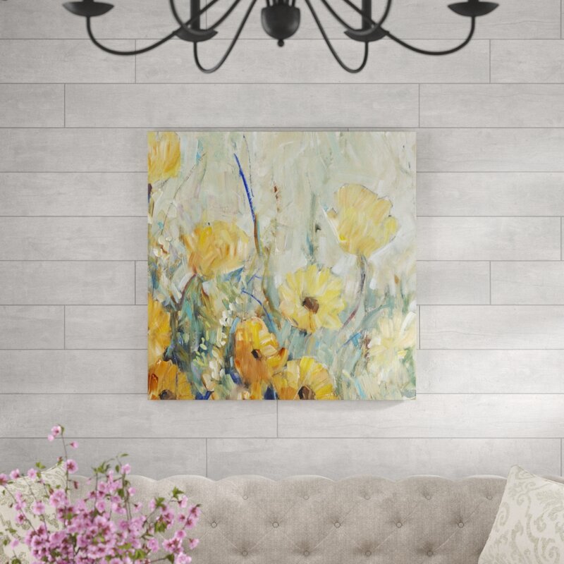 Bright Floral Abstract Oil Painting
