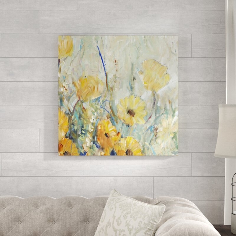 Bright Floral Abstract Oil Painting