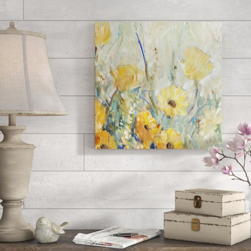 Bright Floral Abstract Oil Painting