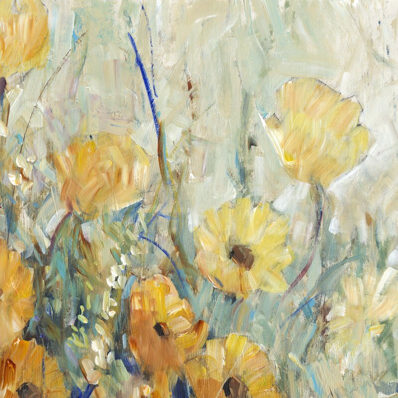 Bright Floral Abstract Oil Painting