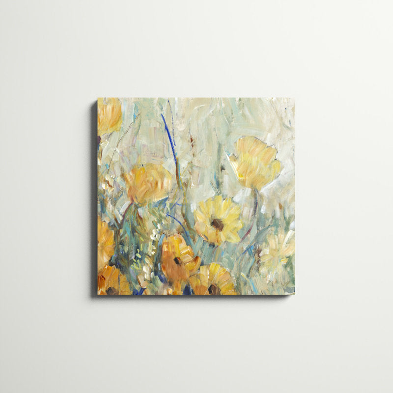 Bright Floral Abstract Oil Painting