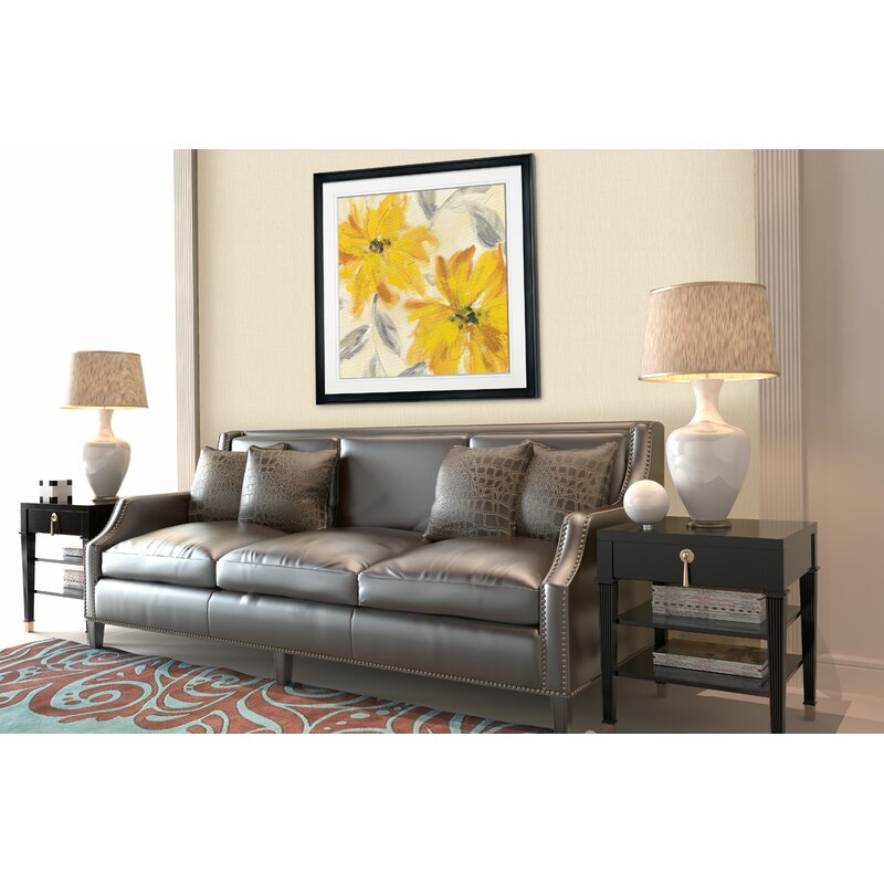 Vibrant Yellow Floral Abstract Oil Painting for Bright Home Décor