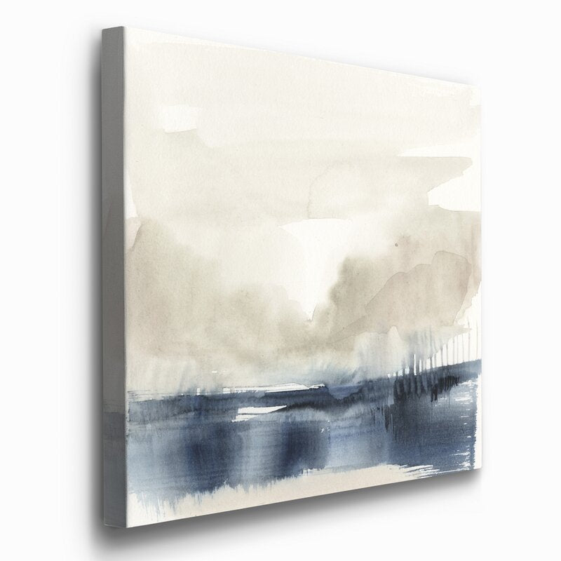 Serene Coastal Fog Landscape Oil Painting for Modern Home Décor
