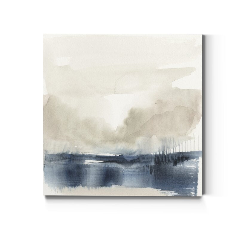 Serene Coastal Fog Landscape Oil Painting for Modern Home Décor