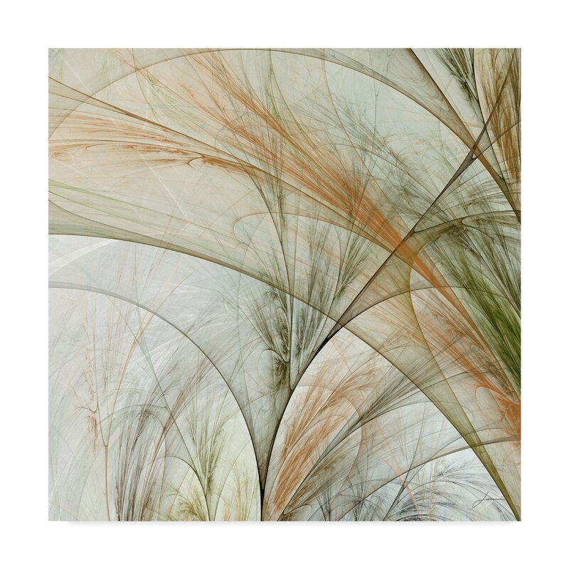 Fractal Grass Abstract Oil Painting for Modern Home Decor