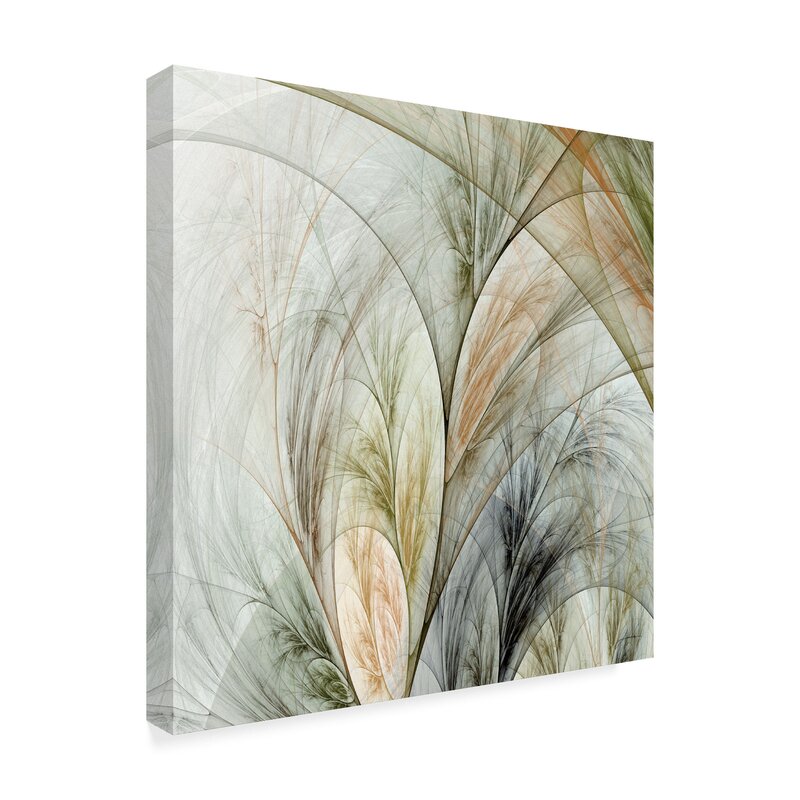 Fractal Grass Abstract Oil Painting for Modern Home Decor