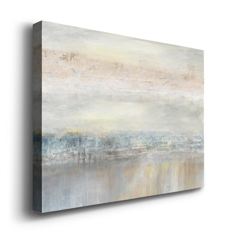 Serene Landscape in Soft Hues - Tranquil Oil Painting for Modern Decor