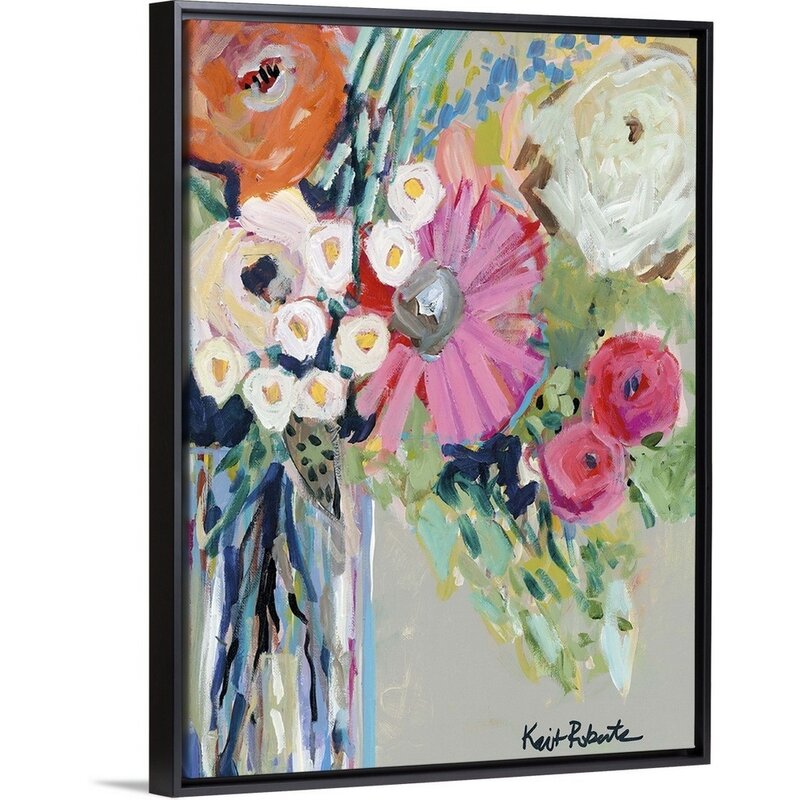 Vibrant Floral Still Life Oil Painting for Home Decor