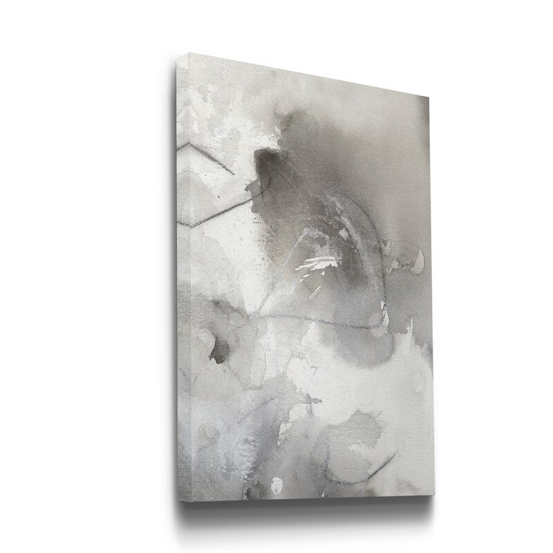 Elegant Abstract Grey Garden Parterre Oil Painting for Contemporary Home Decor