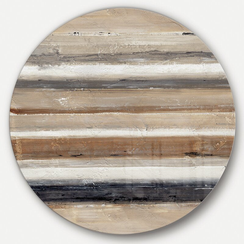 Natural Balance Geometric Circle Oil Painting for Modern Home Décor
