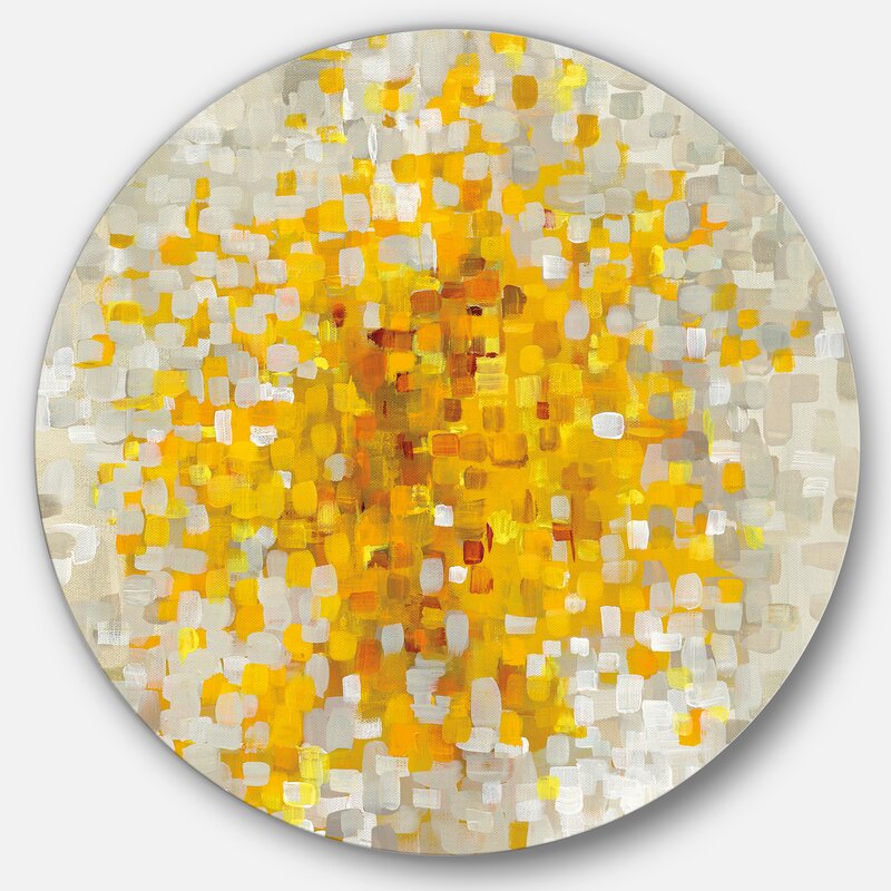 Vibrant Yellow Abstract Oil Painting for Modern Decor