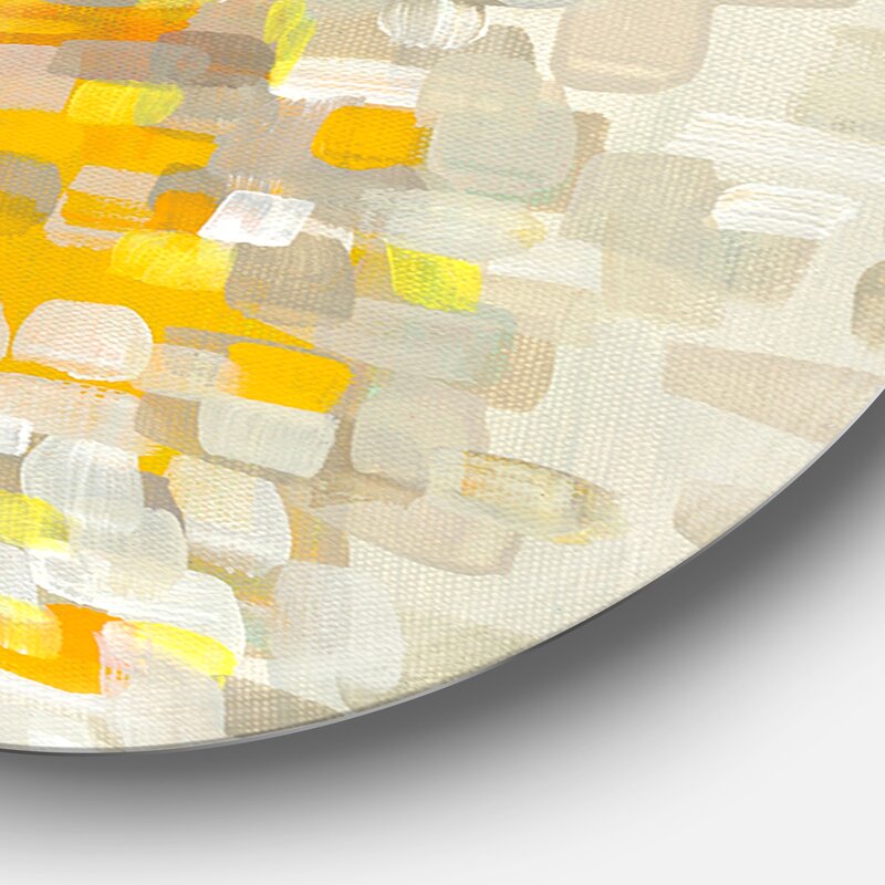 Vibrant Yellow Abstract Oil Painting for Modern Decor