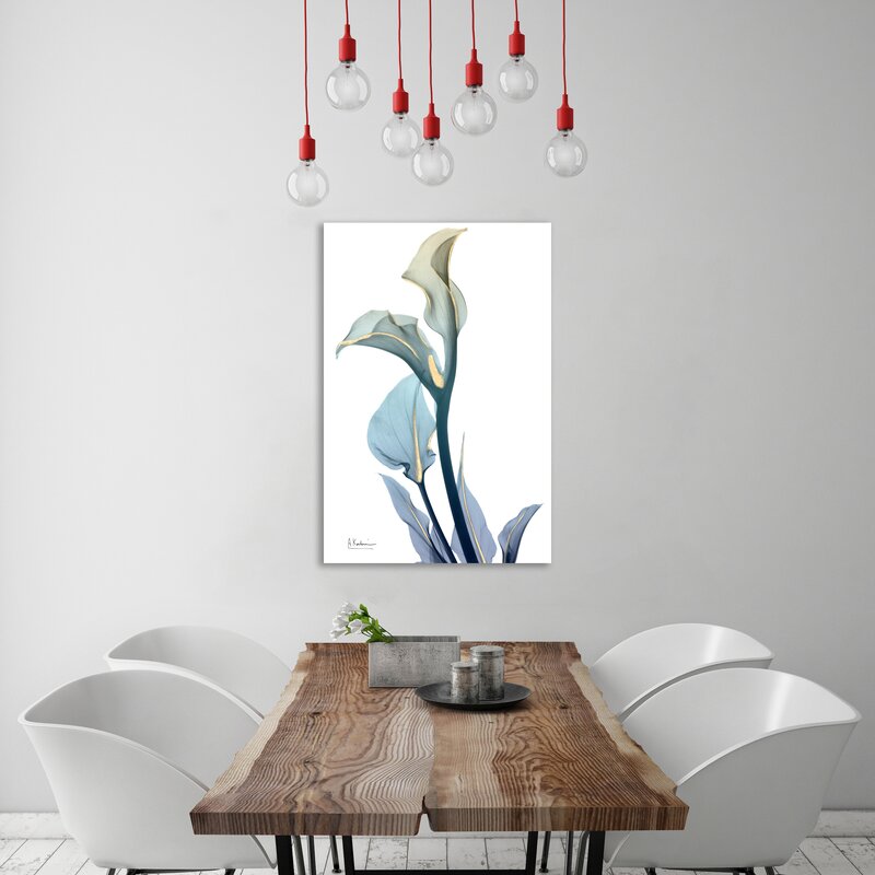 Elegant Gold Accented Calla Lily Oil Painting for Modern Home Decor