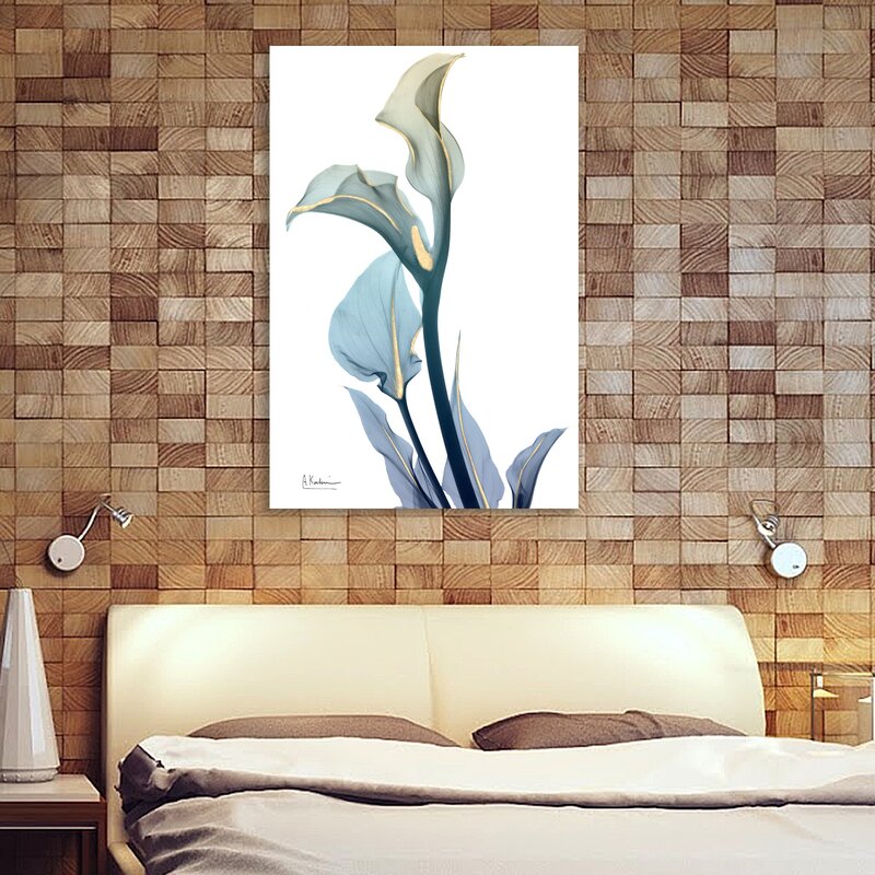 Elegant Gold Accented Calla Lily Oil Painting for Modern Home Decor