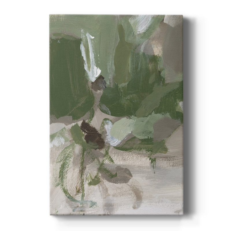 Abstract Green Tea Oil Painting for Modern Home Decor