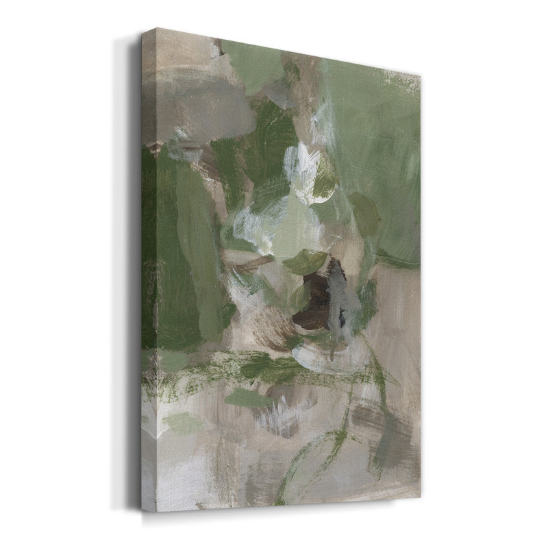Elegant Green Abstract Oil Painting for Modern Home Decor