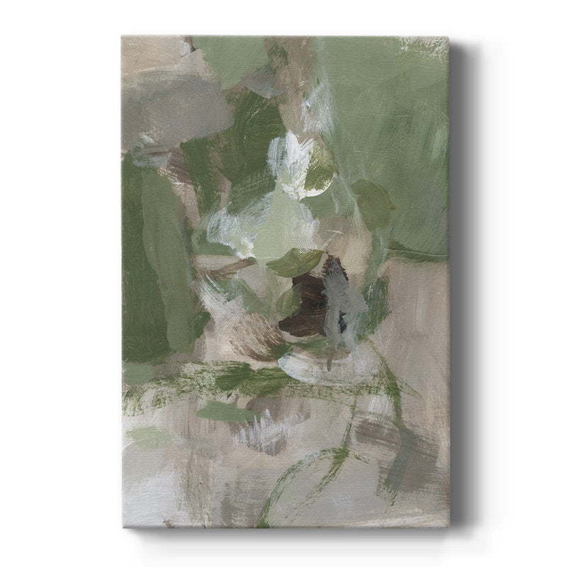 Elegant Green Abstract Oil Painting for Modern Home Decor