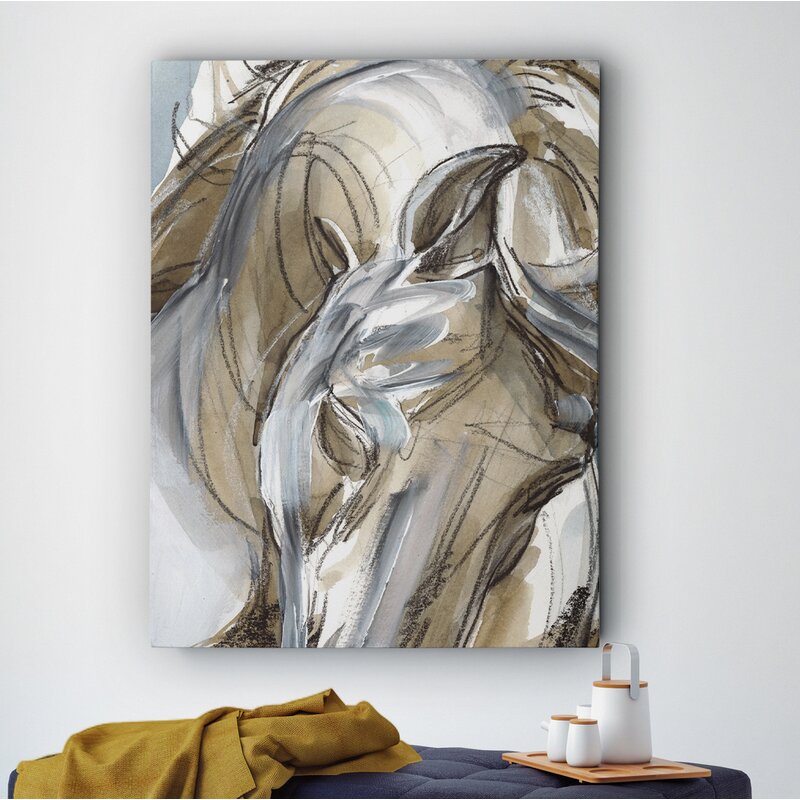Abstract Horse Art - Elegant Expressionist Oil Painting for Modern Decor